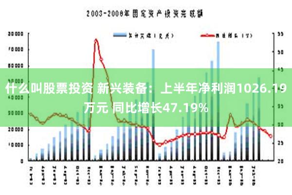 什么叫股票投资 新兴装备：上半年净利润1026.19万元 同比增长47.19%